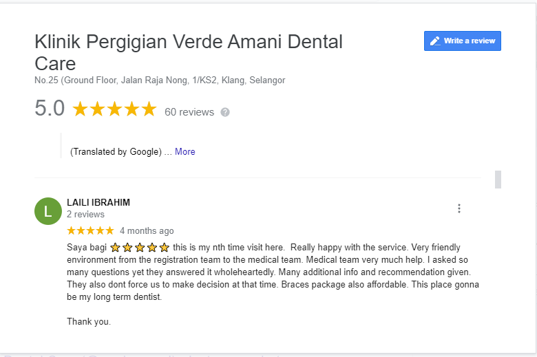 klinik gigi shah alam terbaik - testimony