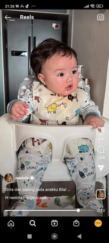 Neelofa tunjuk gambar Bilal